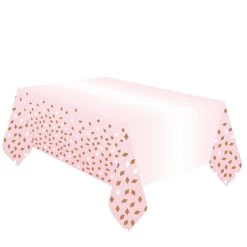AMSCAN Partytischdecke - Rosa Mit Konfetti - 180 X 120 Cm