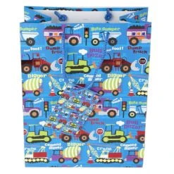 MICA Living Geschenktasche - Baufahrzeuge - 26 X 12,5 X 32,5 Cm